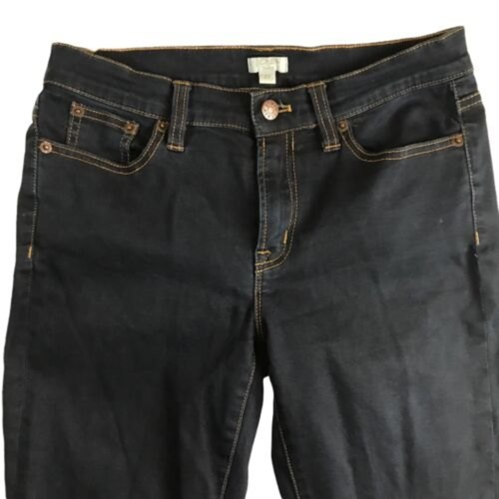 New J. Crew Womans Stretch Med Rise Skinny Jeans Sz 27 Dark 28x28 RN 77388 - Picture 9 of 12